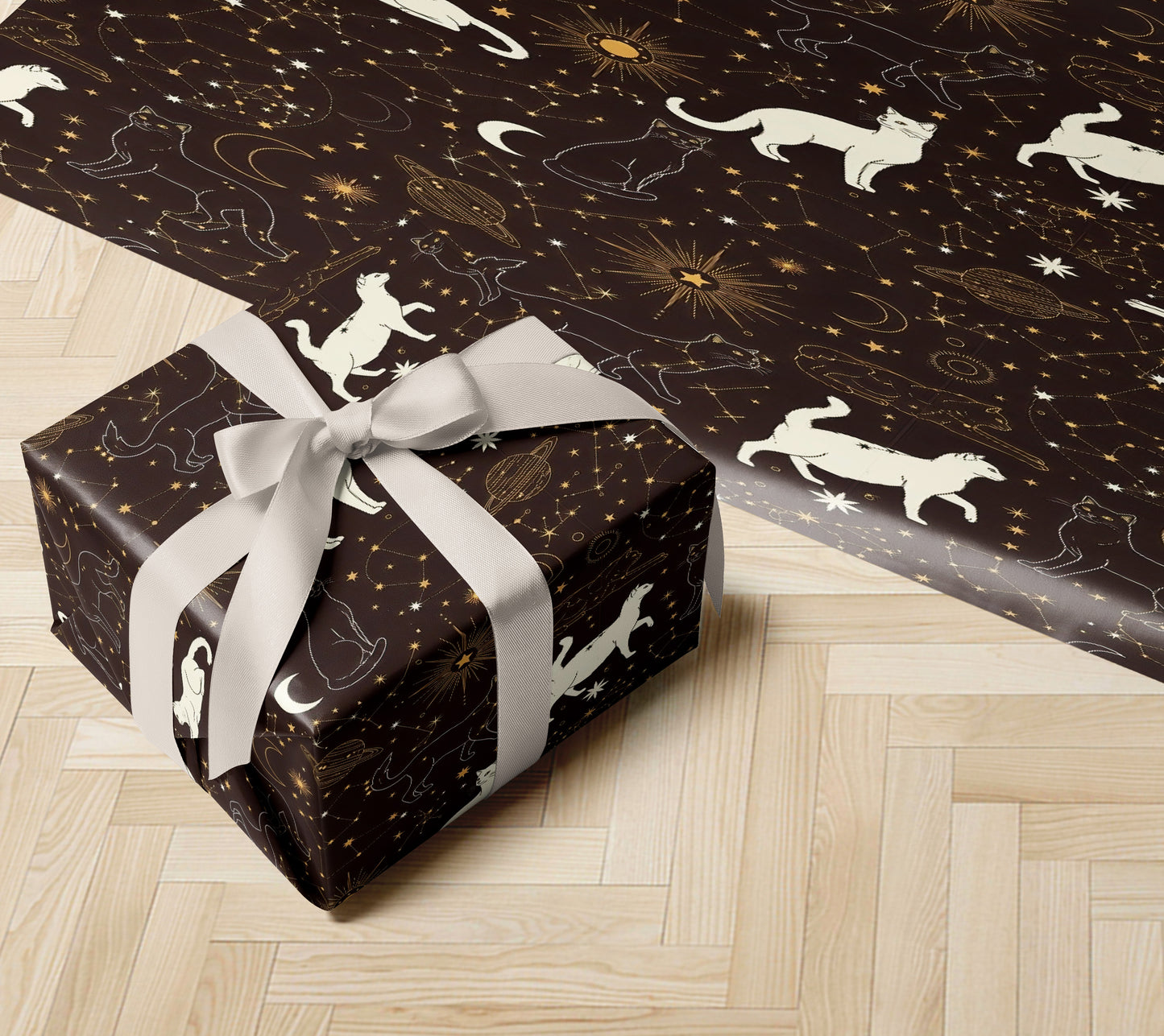 Cats in Space Wrapping Paper