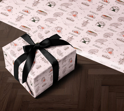Romantasy Fireheart Wrapping Paper - MagicMerchEmporium