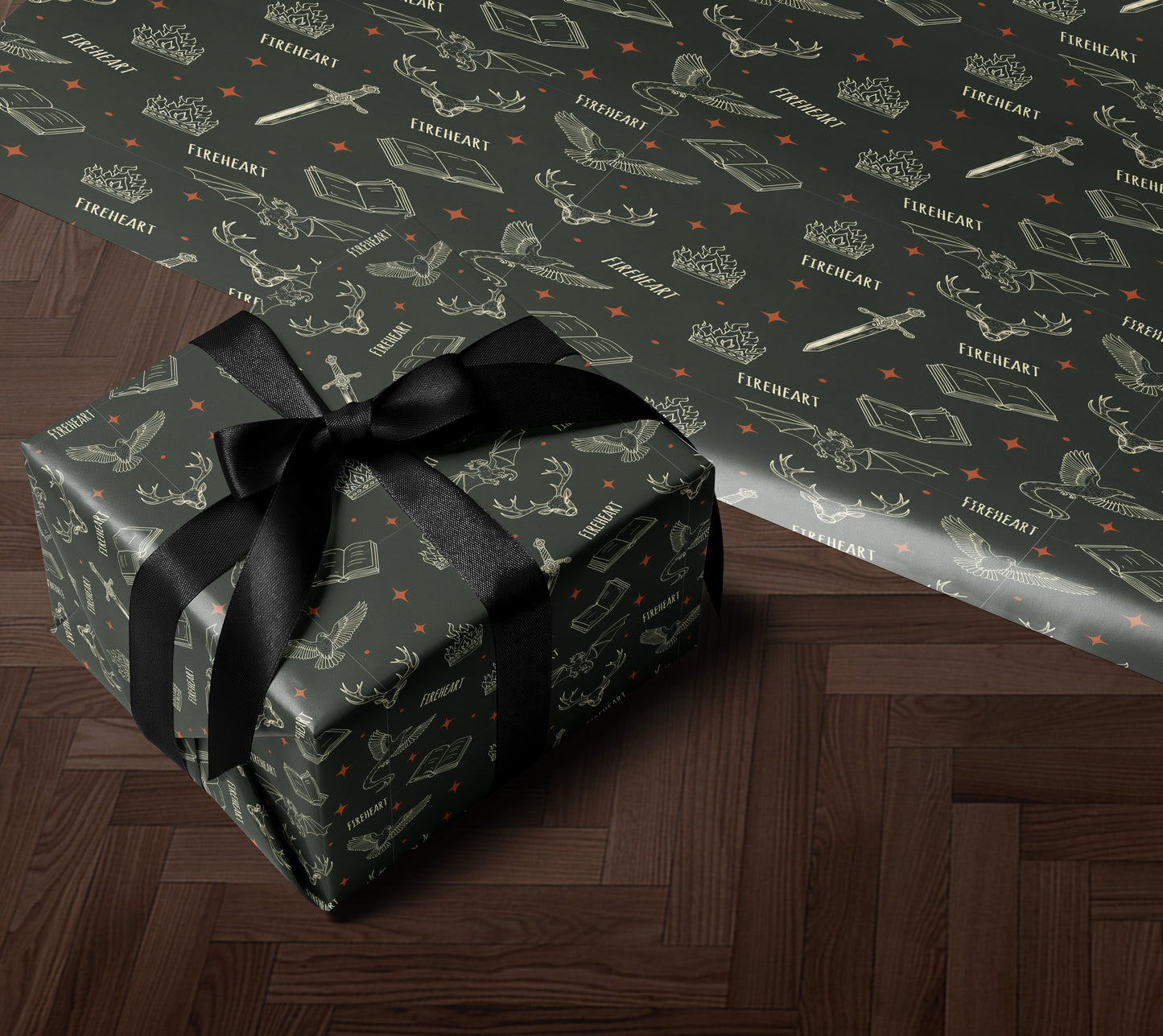Fireheart Wrapping Paper - MagicMerchEmporium