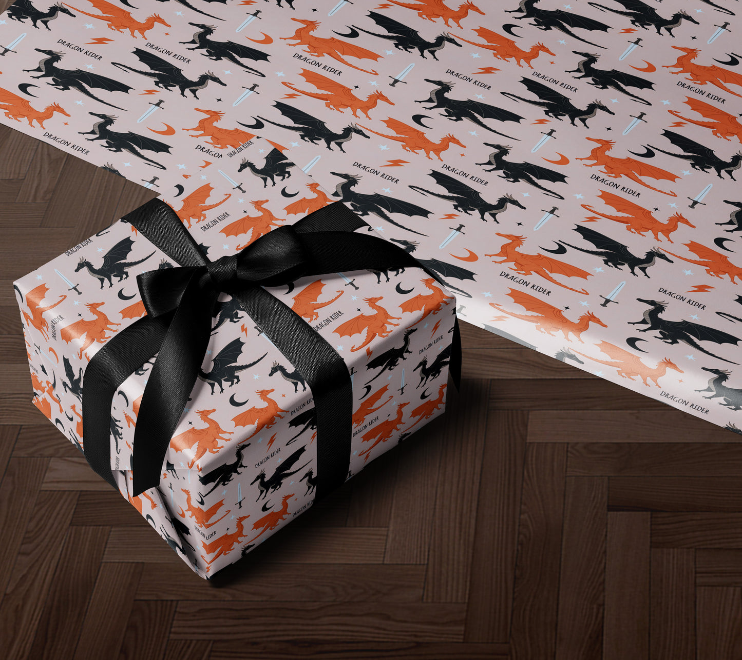 BookTok Dragon Wrapping Paper - MagicMerchEmporium