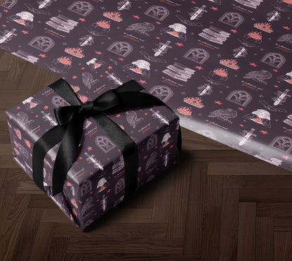 Dark Fireheart Wrapping Paper - MagicMerchEmporium