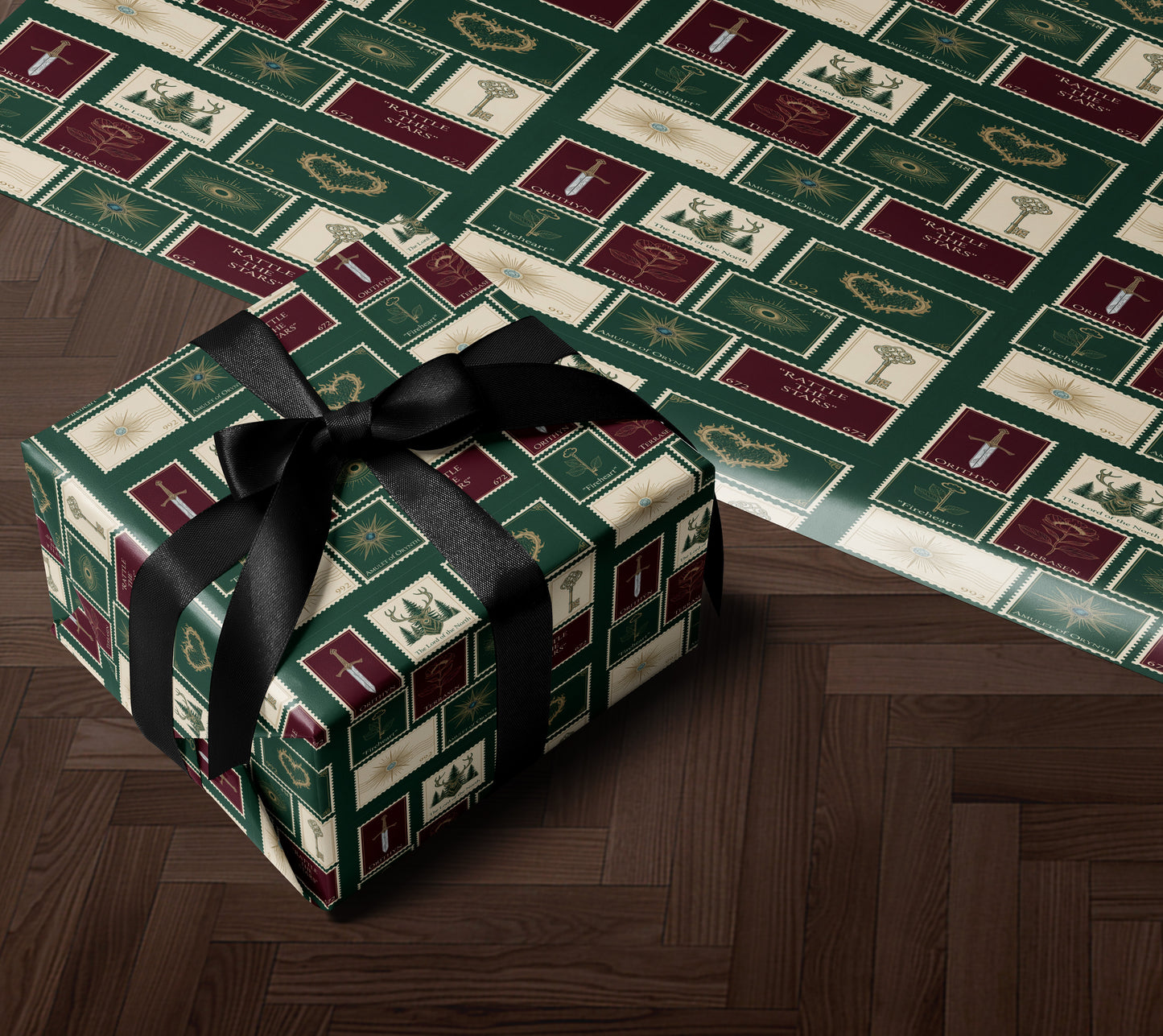 TOG retro postage Wrapping Paper - MagicMerchEmporium