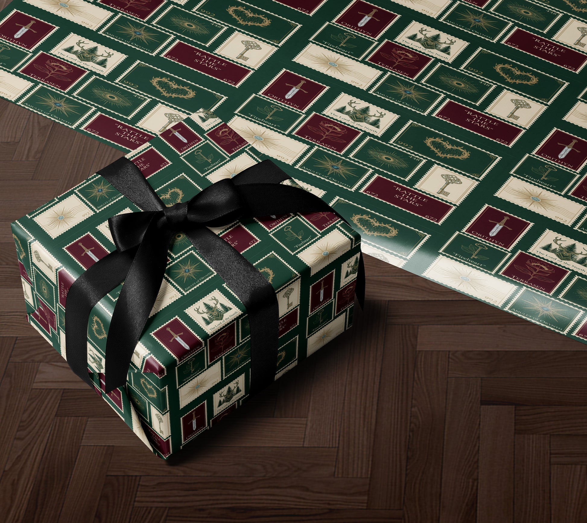 TOG retro postage Wrapping Paper - MagicMerchEmporium