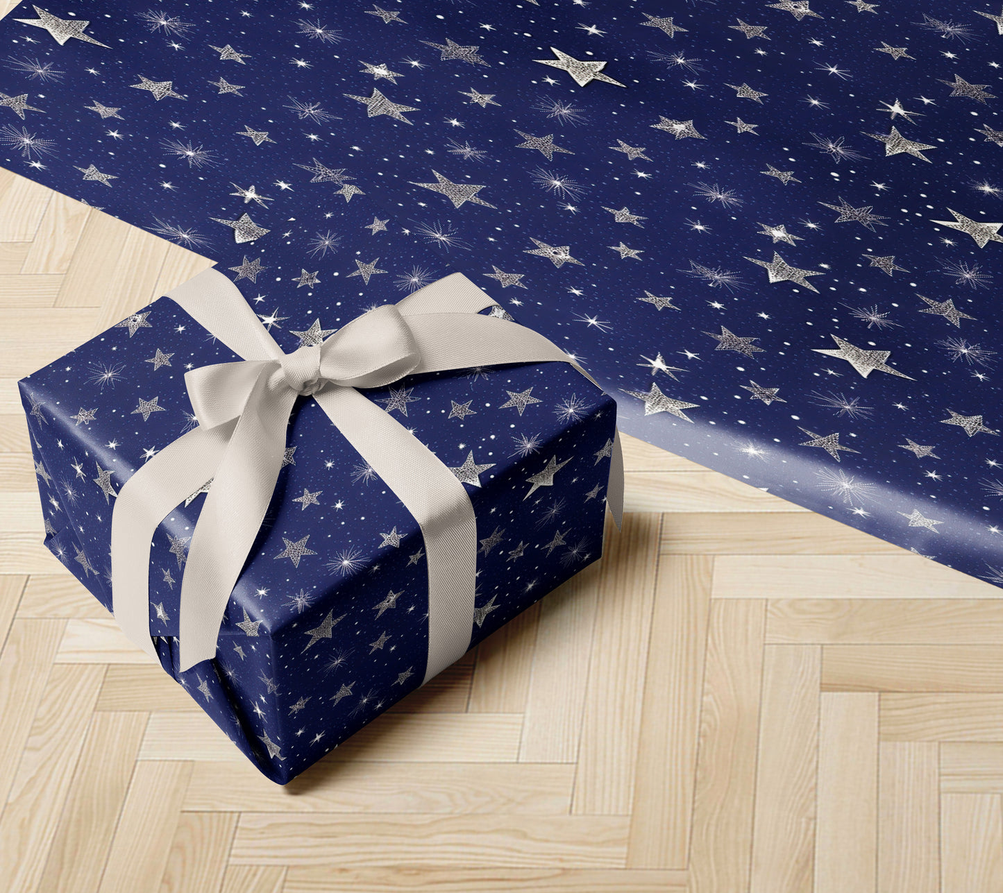 Stars Blue Sky Wrapping Paper