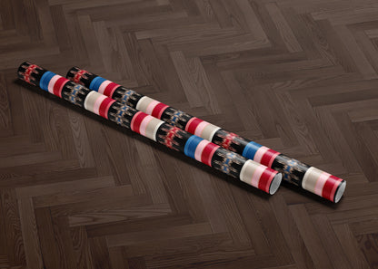 Black Baroque Stripe Wrapping Paper