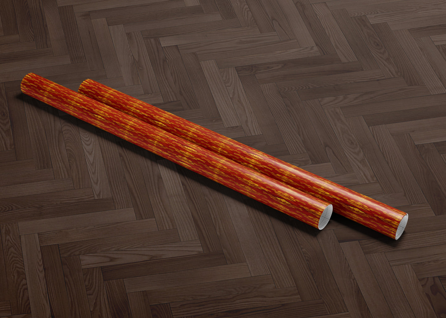 Red Regal Baroque Wrapping Paper