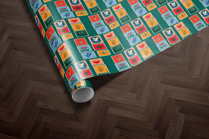 TOG inspired colorful stamp Wrapping Paper - MagicMerchEmporium