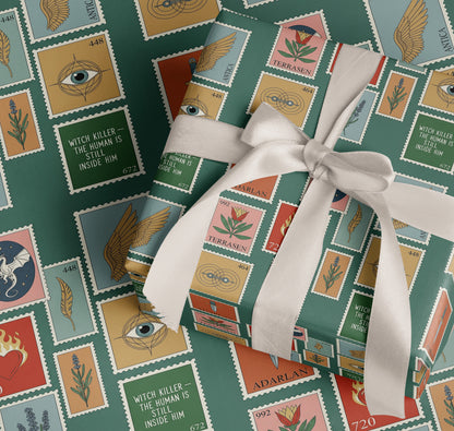 Terrasen Stamp Wrapping Paper - MagicMerchEmporium