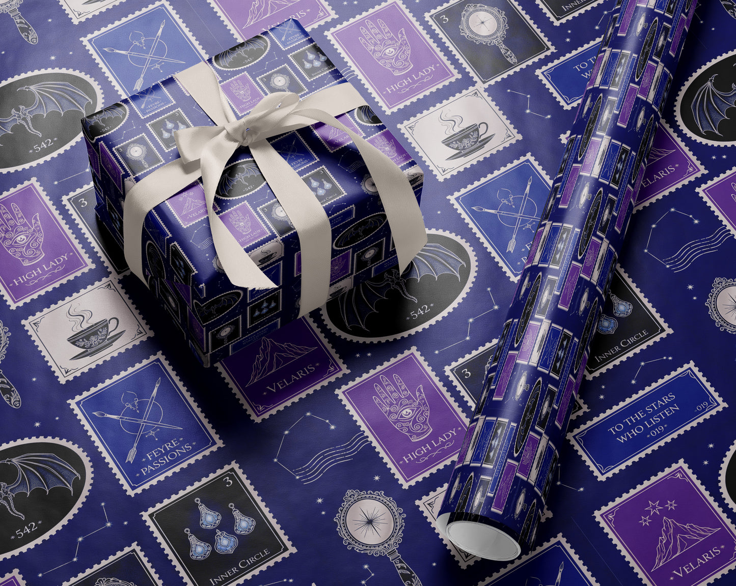 Velaris Stamp Wrapping Paper - MagicMerchEmporium