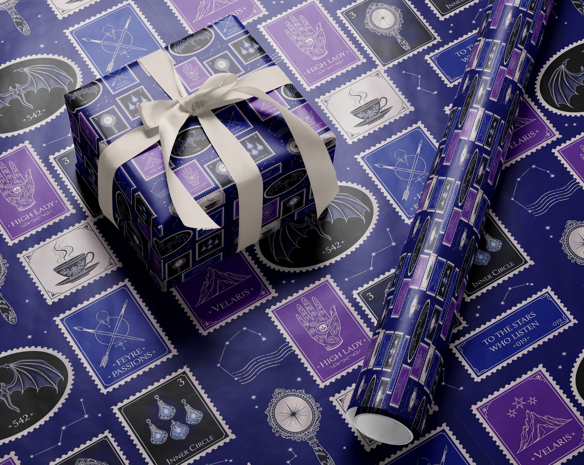 Velaris Stamp Wrapping Paper - MagicMerchEmporium