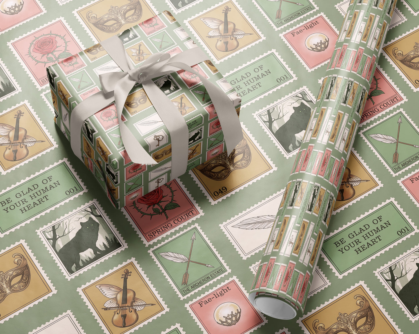 Spring Court romantasy Wrapping Paper - MagicMerchEmporium