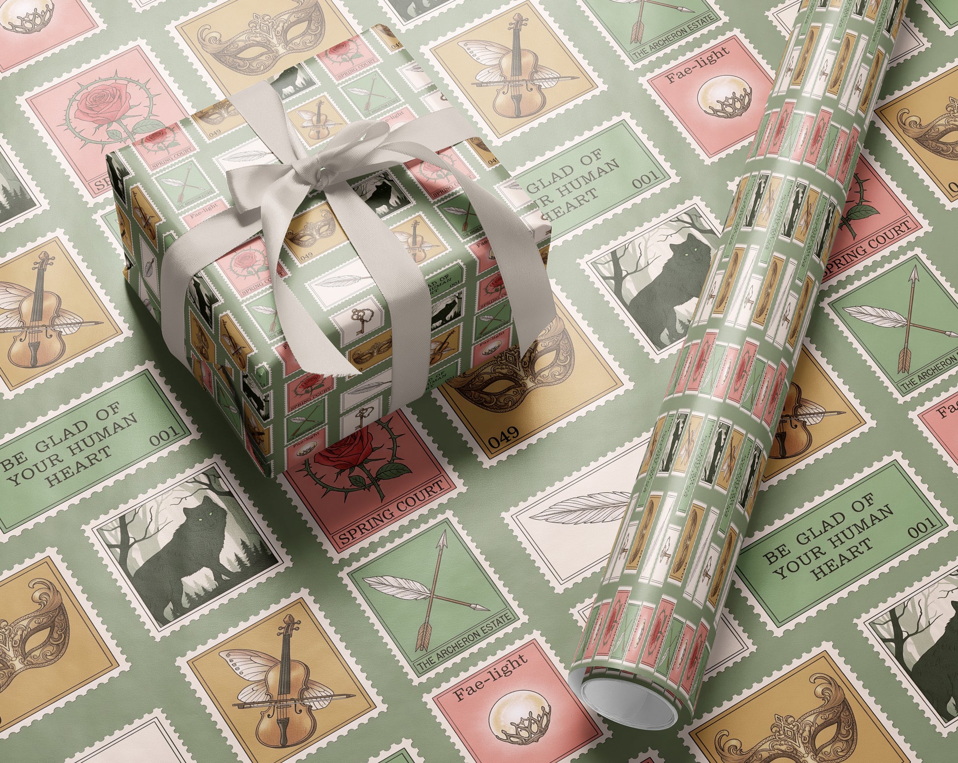 Spring Court romantasy Wrapping Paper - MagicMerchEmporium