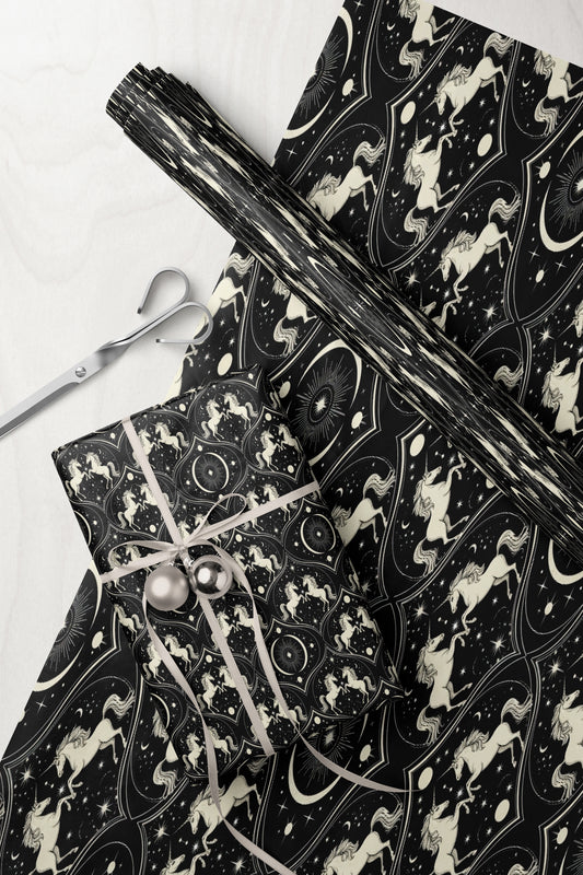 Celestial Unicorn Constellation Wrapping Paper