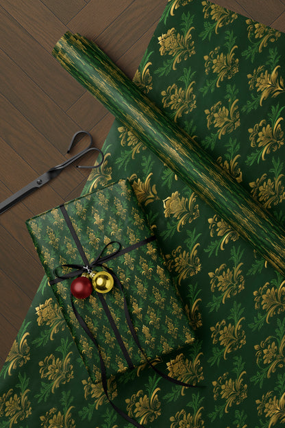 Luxury Emerald Baroque Wrapping Paper