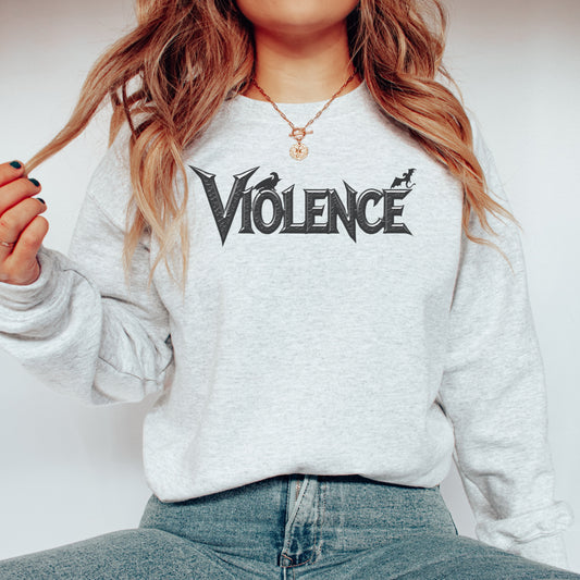 ⚔️ "Violence" Graphic Sweatshirt | Fourth Wing Book Lover Gift 🐉