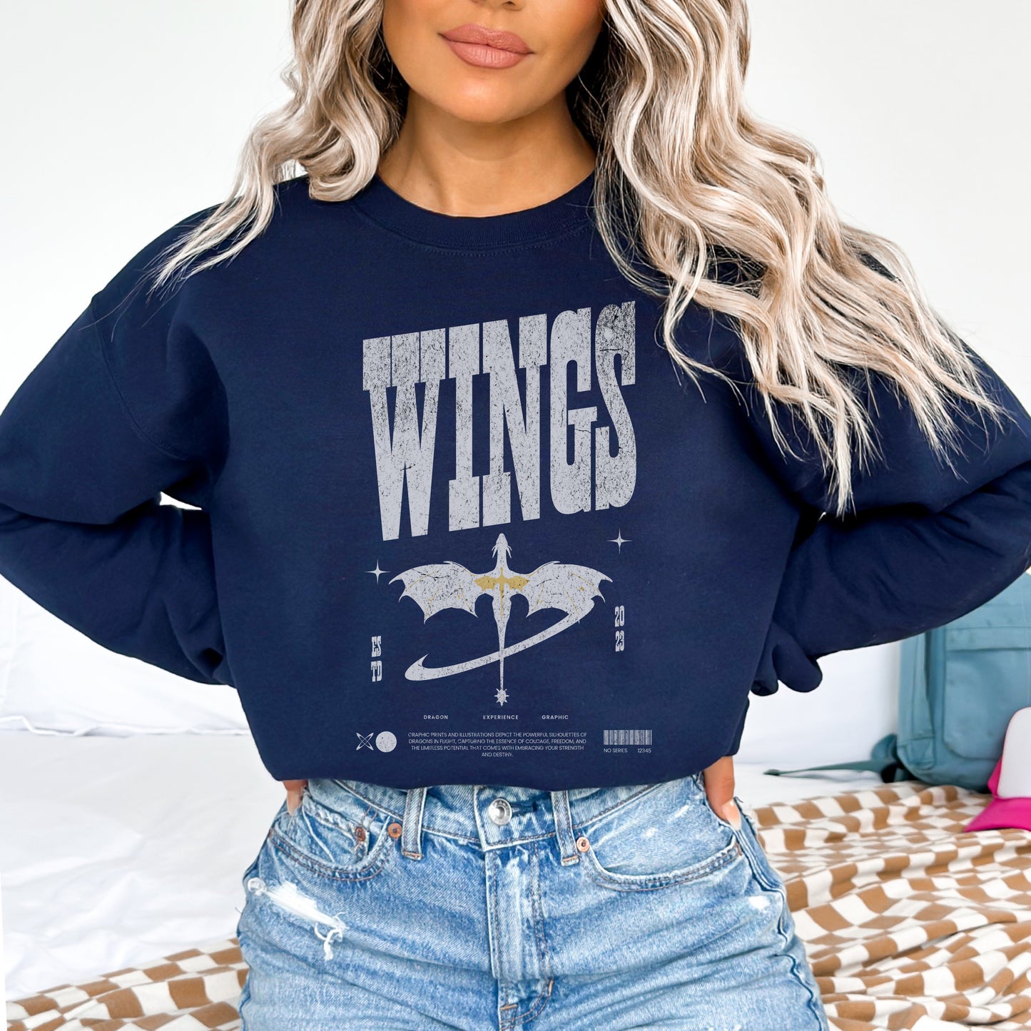 🖤 Fourth Wing "Wings" Sweatshirt | Gift for Book Lovers 📚🐉