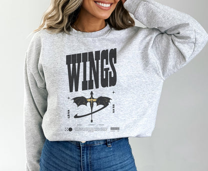 🖤 Fourth Wing "Wings" Sweatshirt | Gift for Book Lovers 📚🐉