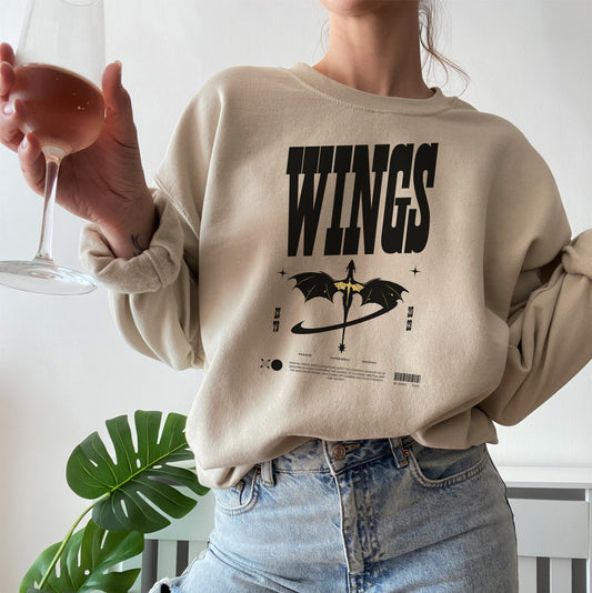 🖤 Fourth Wing "Wings" Sweatshirt | Gift for Book Lovers 📚🐉