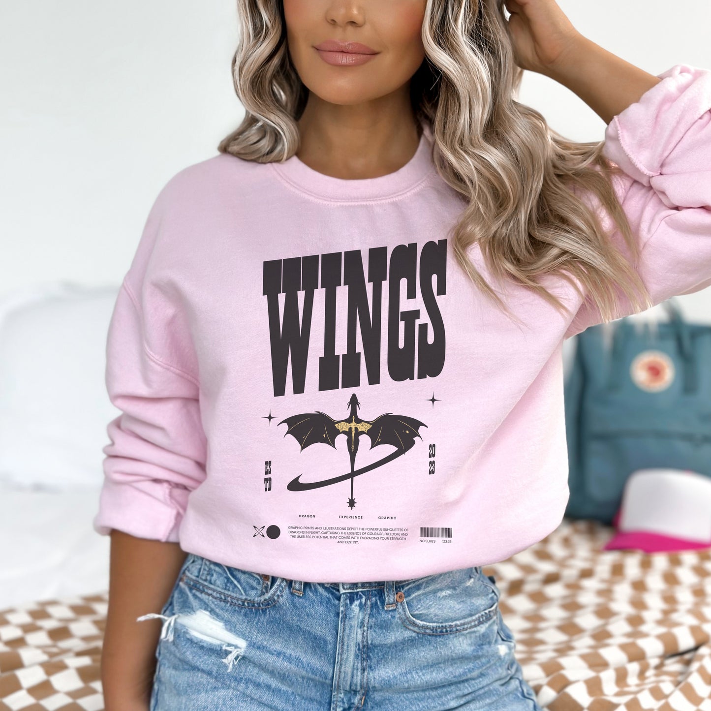 🖤 Fourth Wing "Wings" Sweatshirt | Gift for Book Lovers 📚🐉