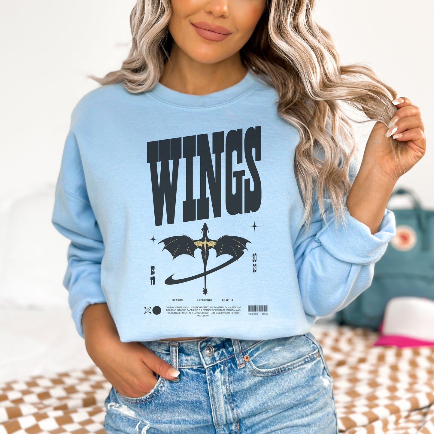 🖤 Fourth Wing "Wings" Sweatshirt | Gift for Book Lovers 📚🐉