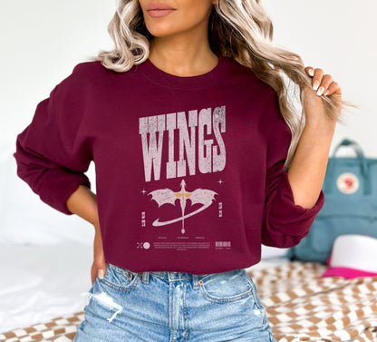 🖤 Fourth Wing "Wings" Sweatshirt | Gift for Book Lovers 📚🐉