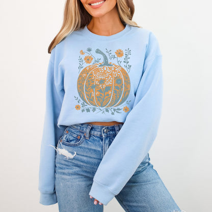 Floral Pumpkin Sweatshirt 🎃🍂