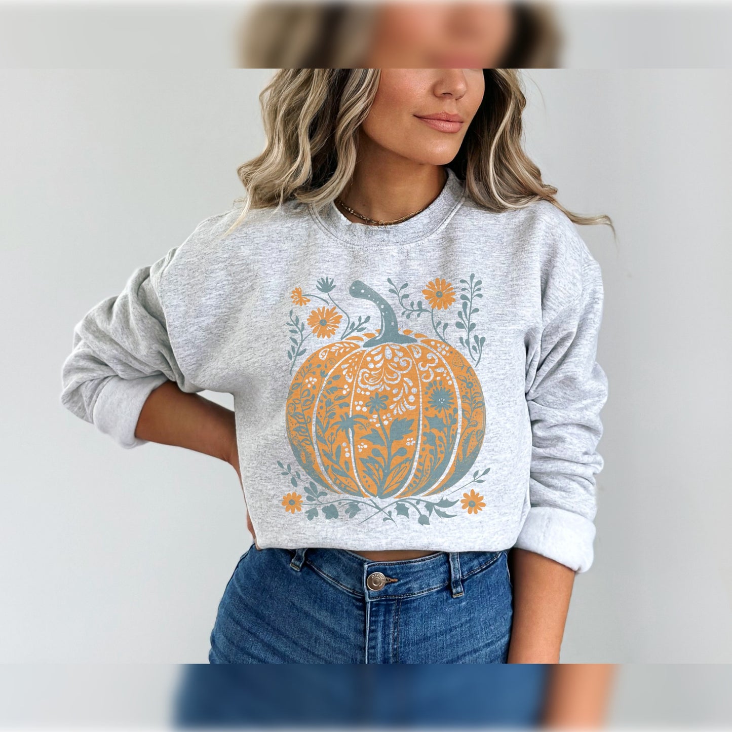 Floral Pumpkin Sweatshirt 🎃🍂