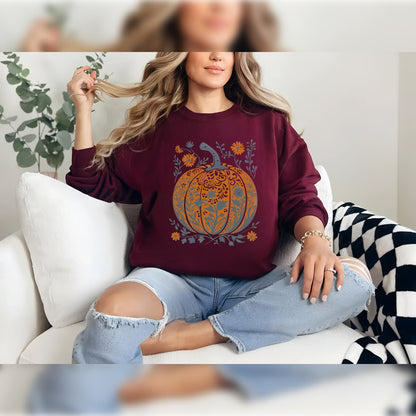 Floral Pumpkin Sweatshirt 🎃🍂