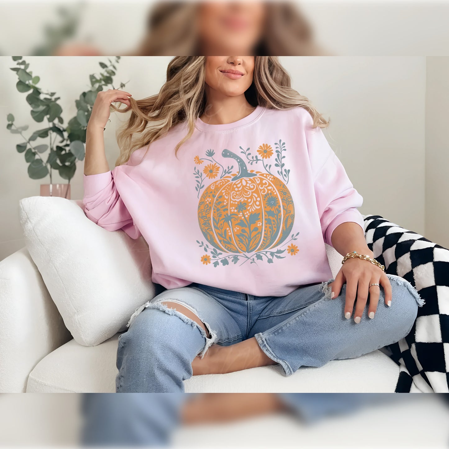 Floral Pumpkin Sweatshirt 🎃🍂