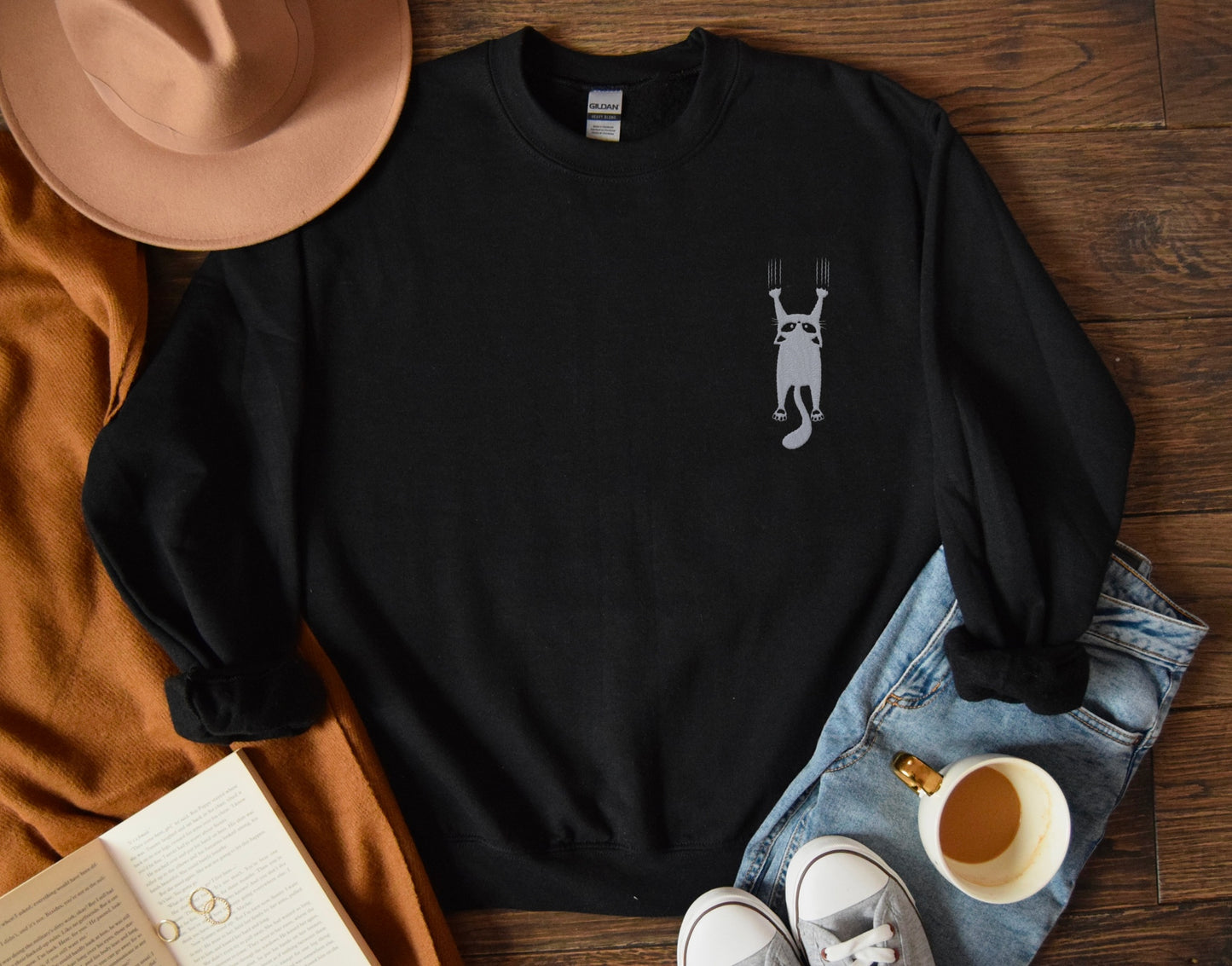 🐾 EMBROIDERED Cat Lover Sweatshirt