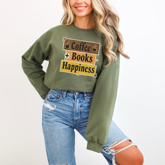 "Coffee + Books = Happiness" Sweatshirt ☕📚✨