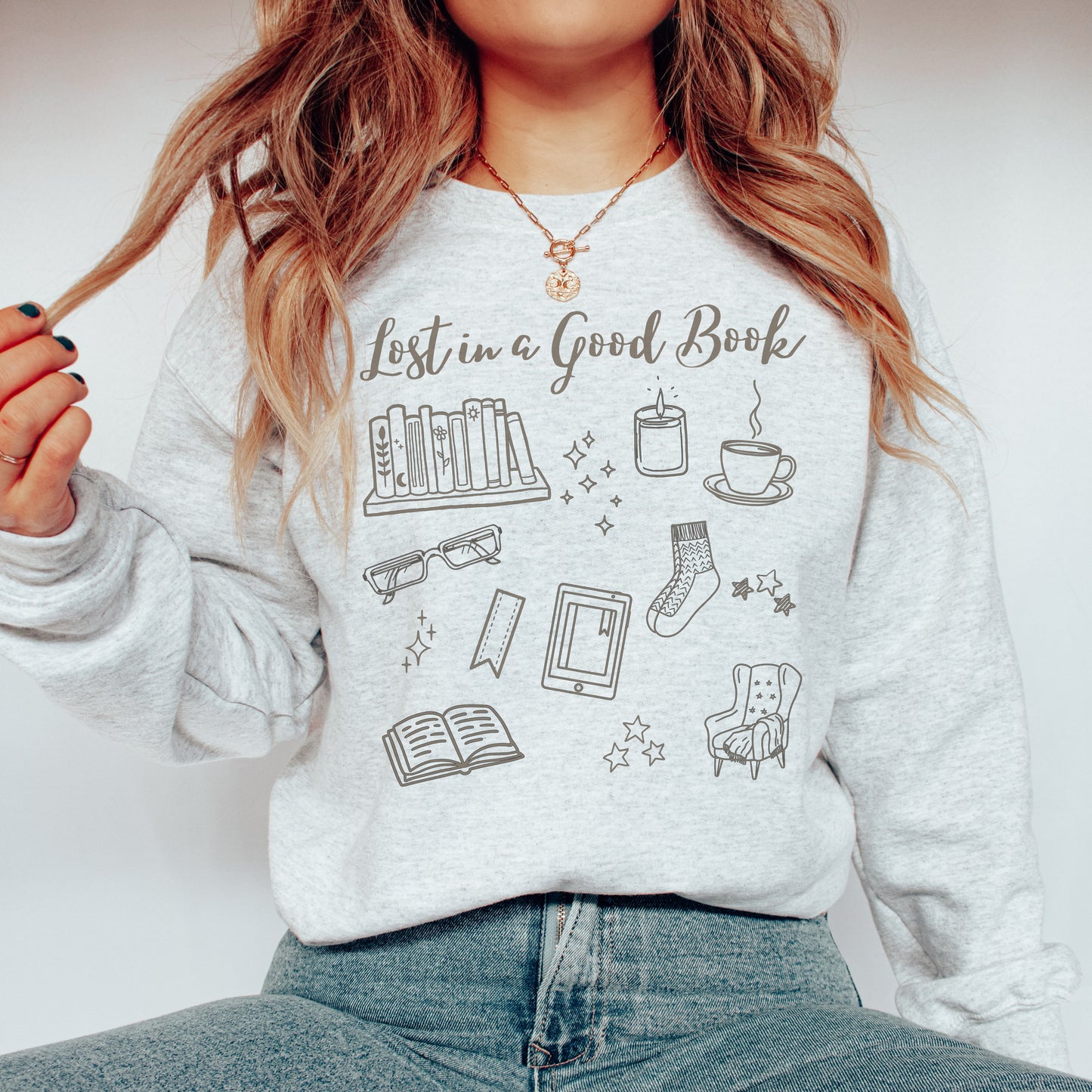 📚 "Lost in a Good Book" Cozy Sweatshirt