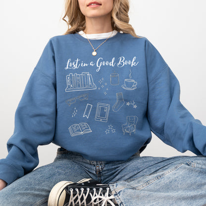 📚 "Lost in a Good Book" Cozy Sweatshirt