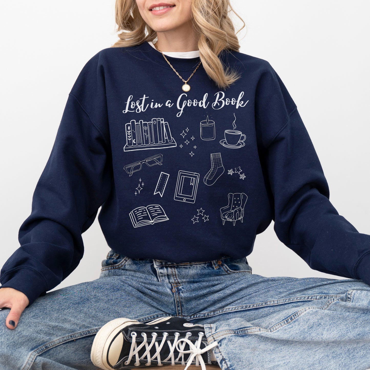 📚 "Lost in a Good Book" Cozy Sweatshirt