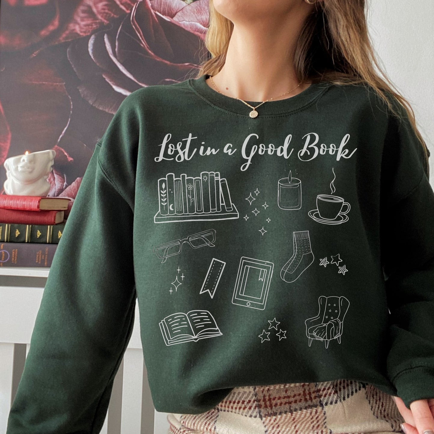 📚 "Lost in a Good Book" Cozy Sweatshirt