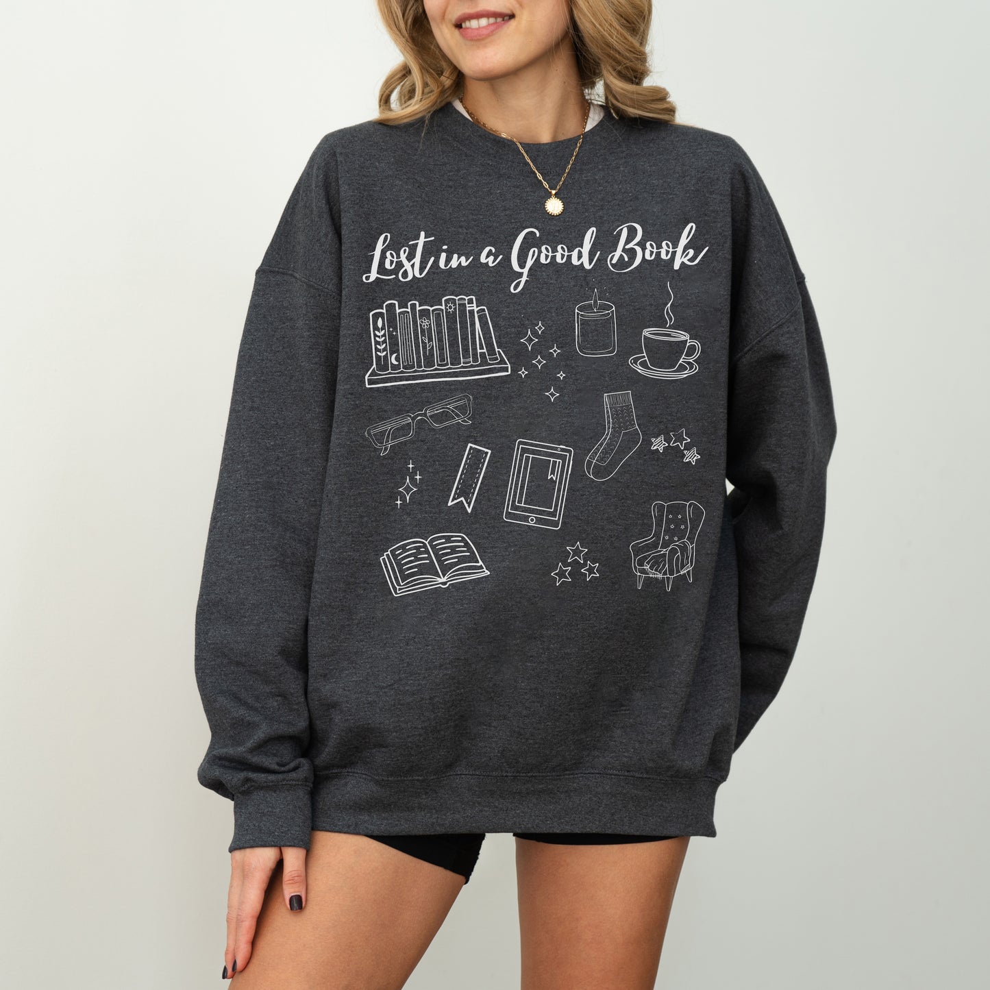 📚 "Lost in a Good Book" Cozy Sweatshirt