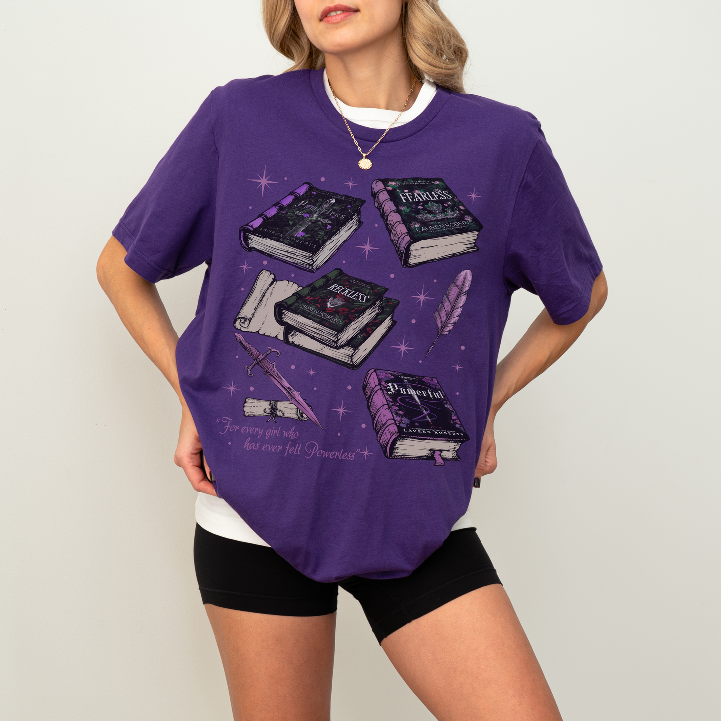 Powerless Book Stack Tee