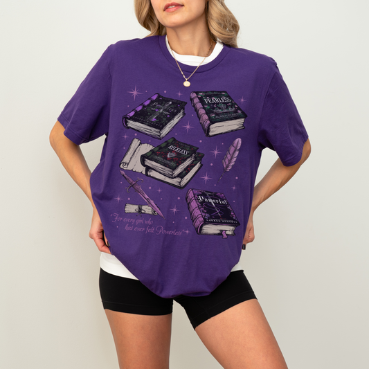 Powerless Book Stack Tee