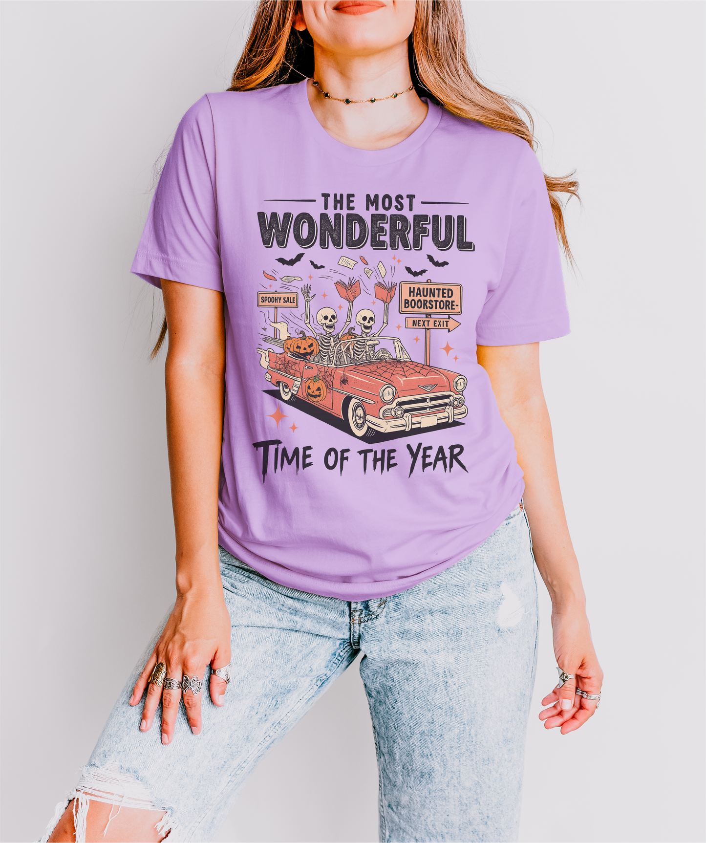 Bookish Haunted Bookstore Tee