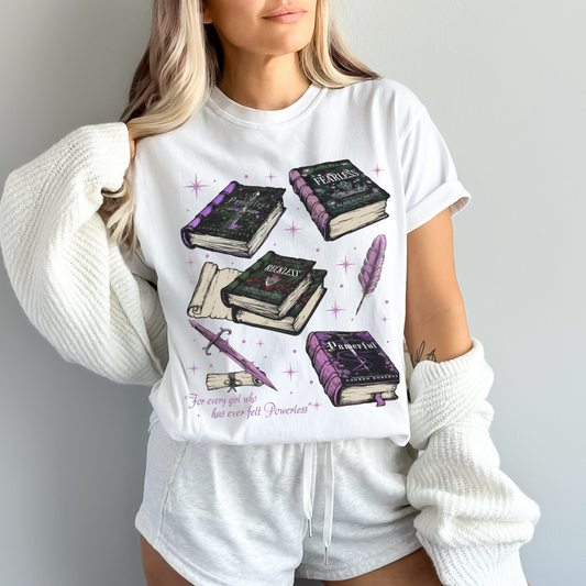 Powerless Book Stack Tee