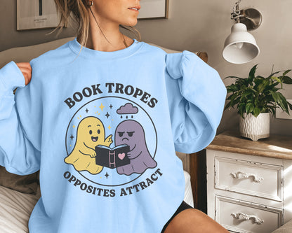 Book Tropes Opposites Attract Sweatshirt