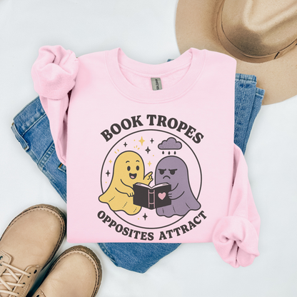 Book Tropes Opposites Attract Sweatshirt