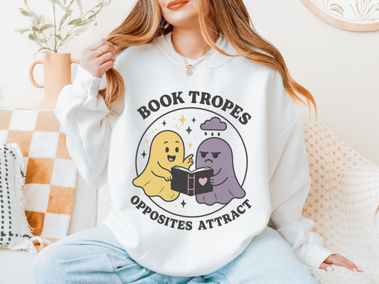 Book Tropes Opposites Attract Sweatshirt