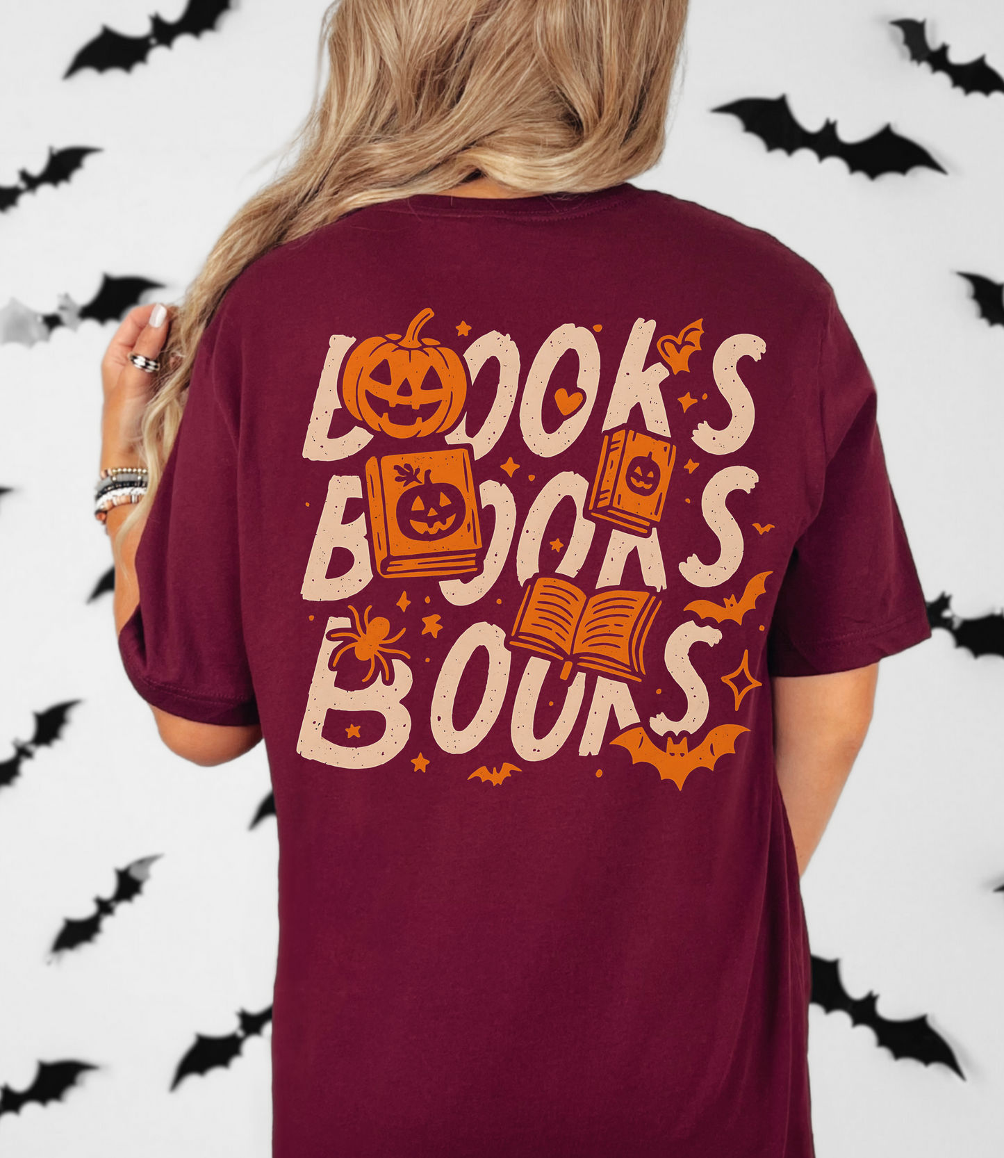 Books & Pumpkins Halloween Tee