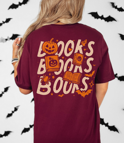 Books & Pumpkins Halloween Tee