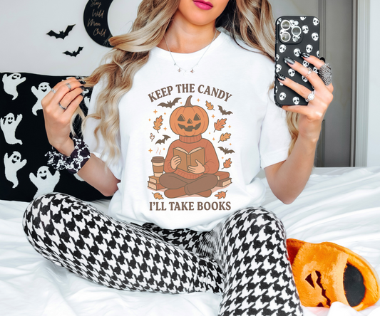Pumpkin Book Lover Halloween Tee