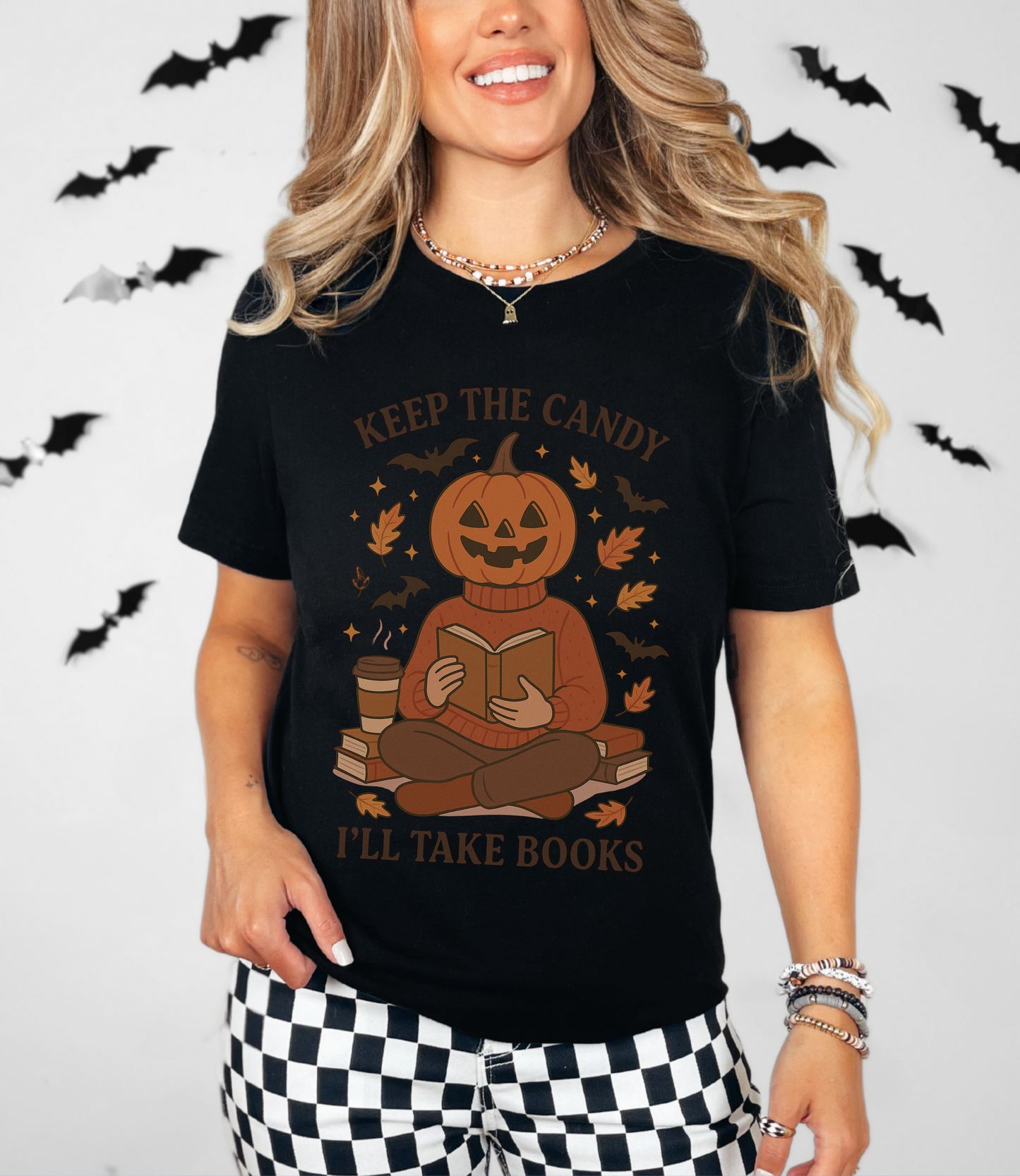 Pumpkin Book Lover Halloween Tee