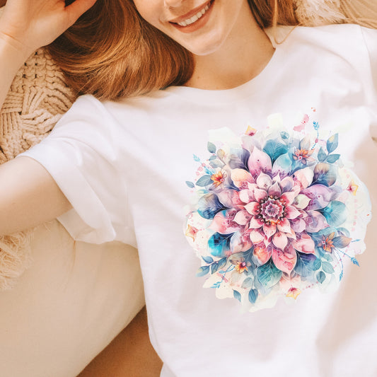 Mandala Lotus Flower Graphic T-Shirt 🌸✨