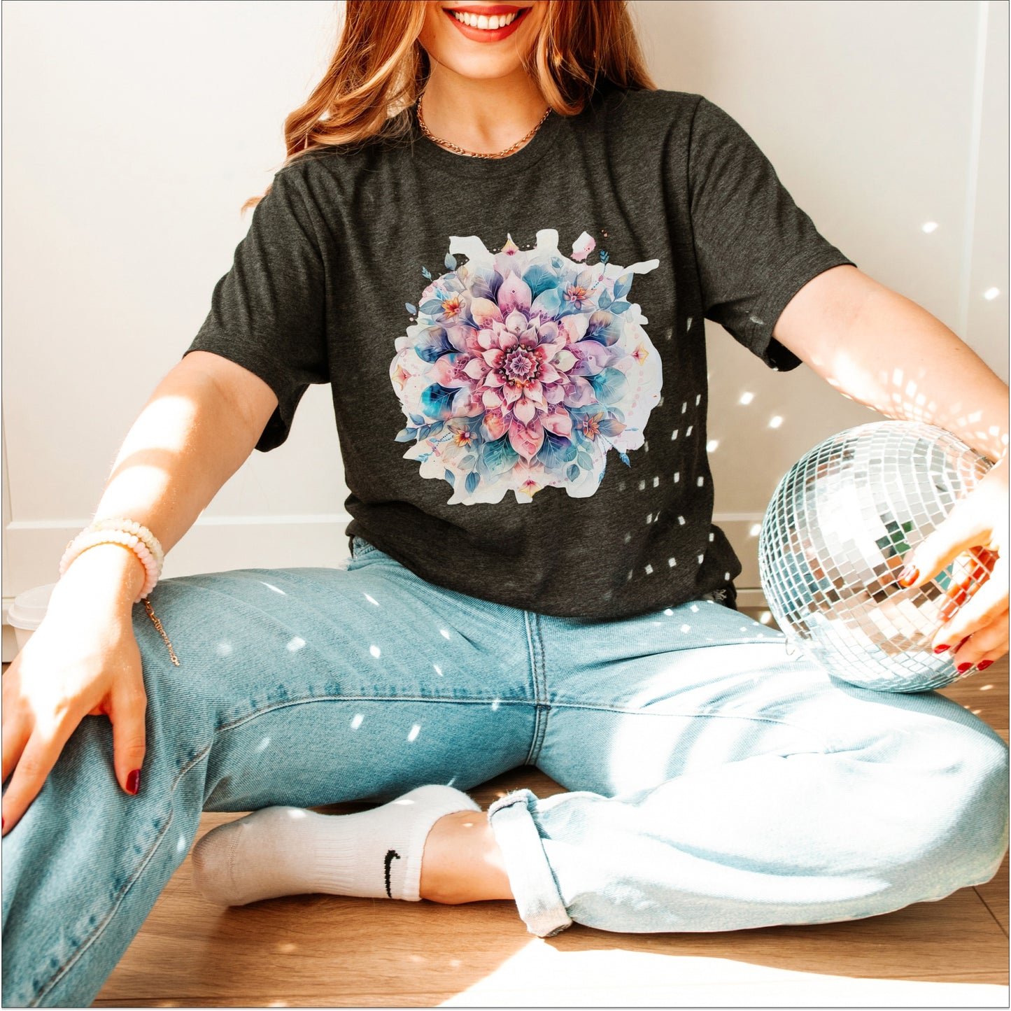 Mandala Lotus Flower Graphic T-Shirt 🌸✨