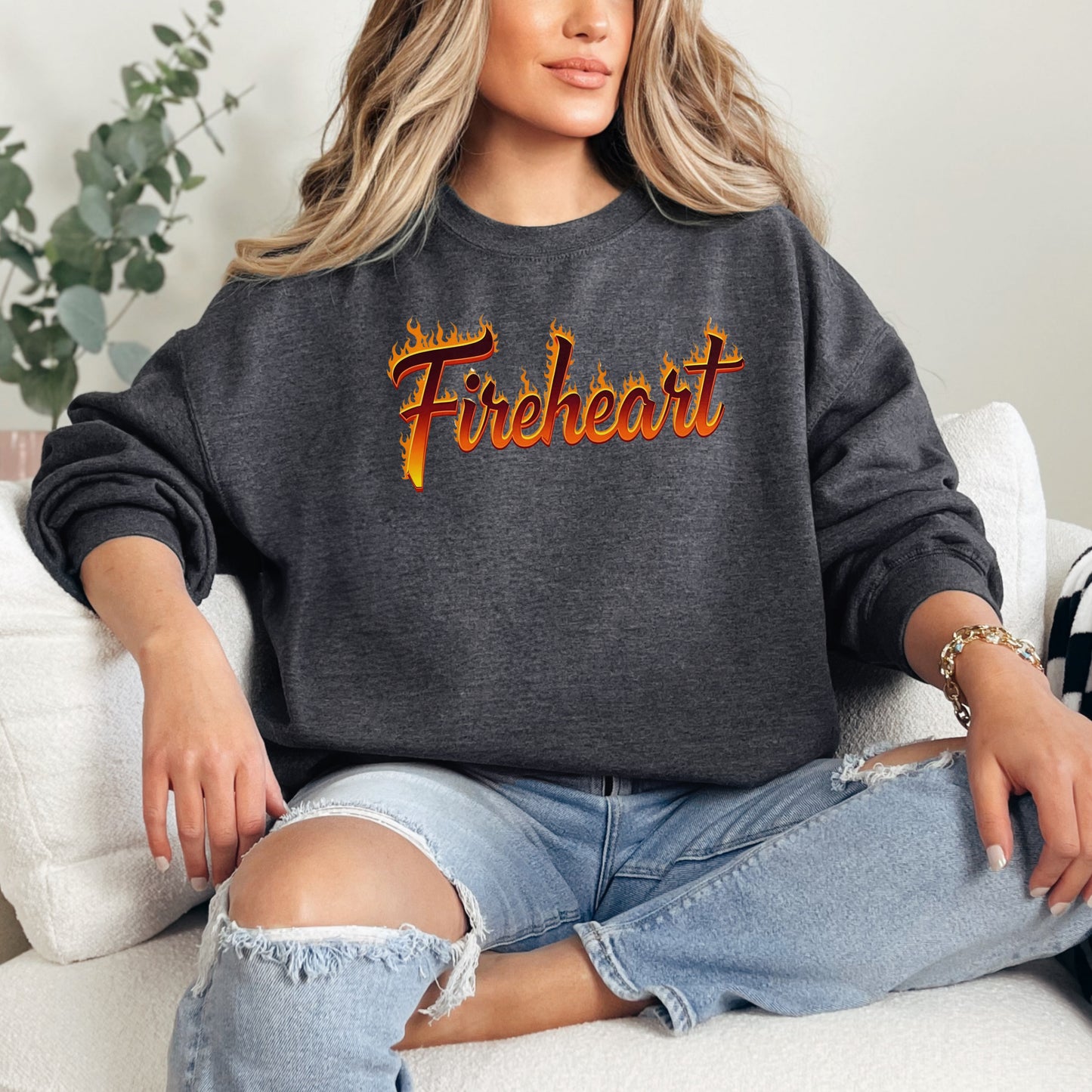 🔥 "Fireheart" Graphic Sweatshirt | Throne of Glass Inspired Bookish Gift